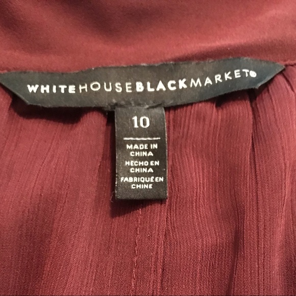 WHBM high low halter tunic blouse in burgundy - Picture 11 of 14